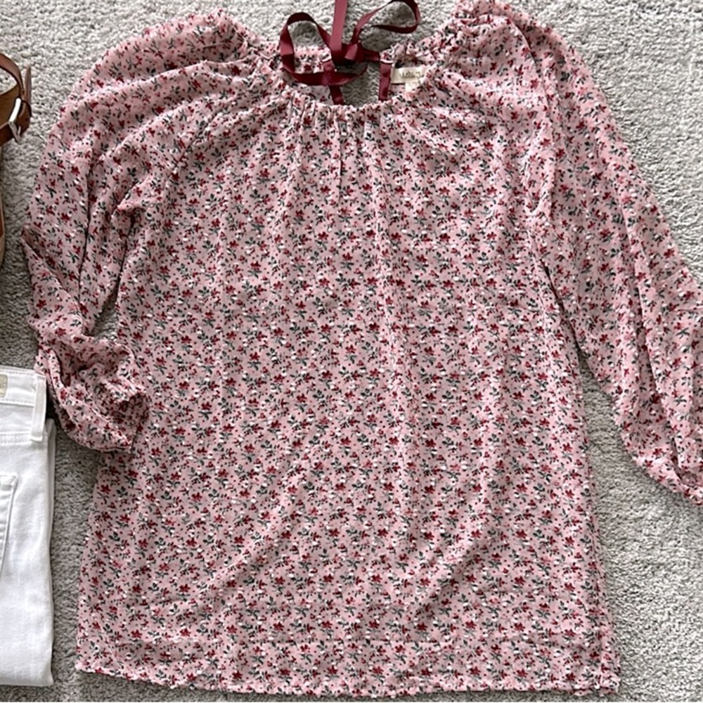Matilda Jane Chelsea Pink Micro Floral Blouse - Picture 3 of 10